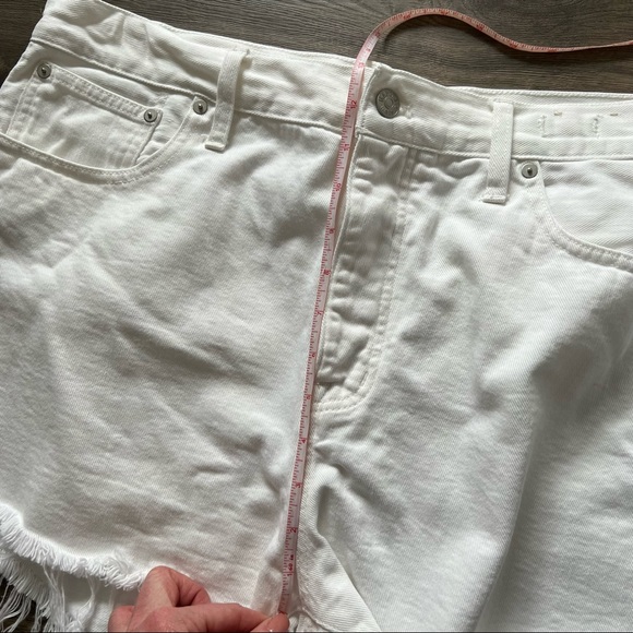 Madewell Relaxed Denim Shorts Button Fly Distressed - Picture 9 of 11